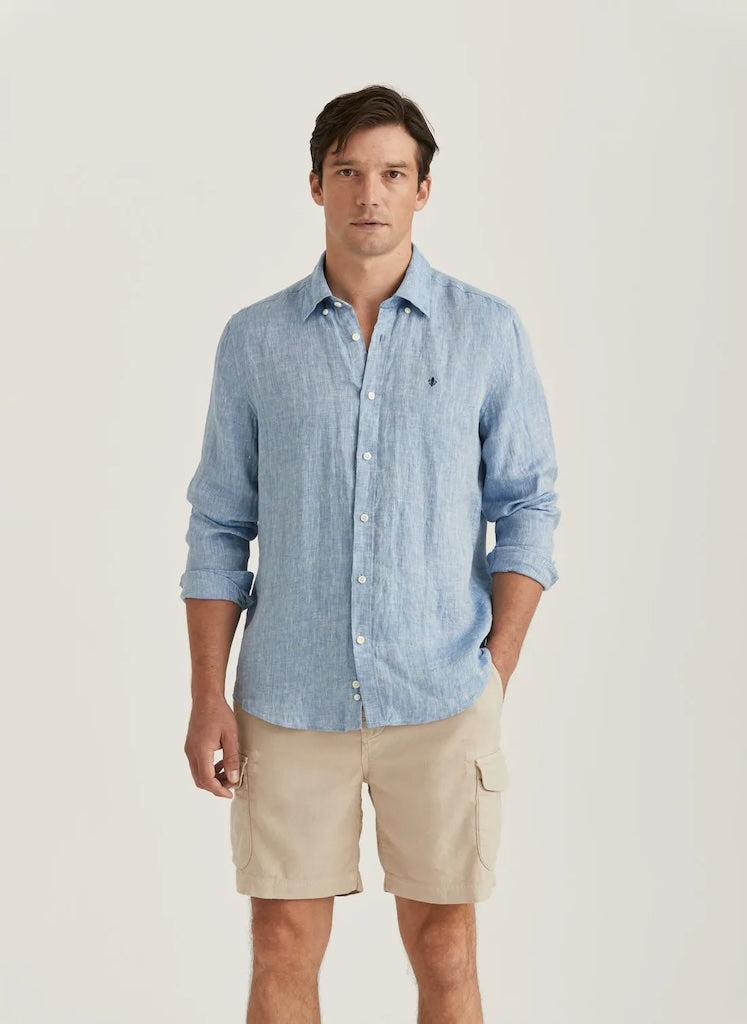 Douglas Linen Herringbone BD Shirt