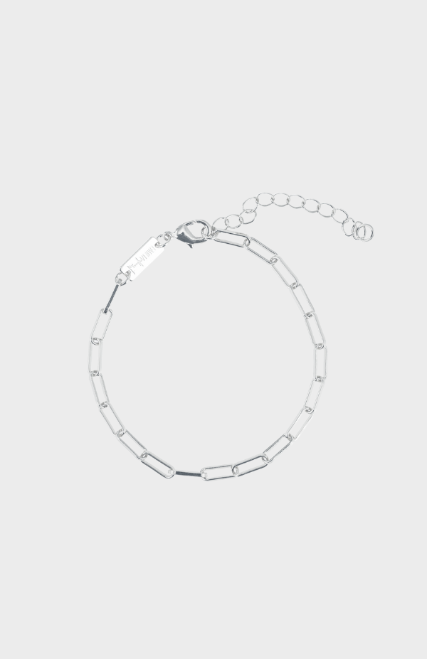 Emilia Thick Chain Bracelet 16-20cm Silver