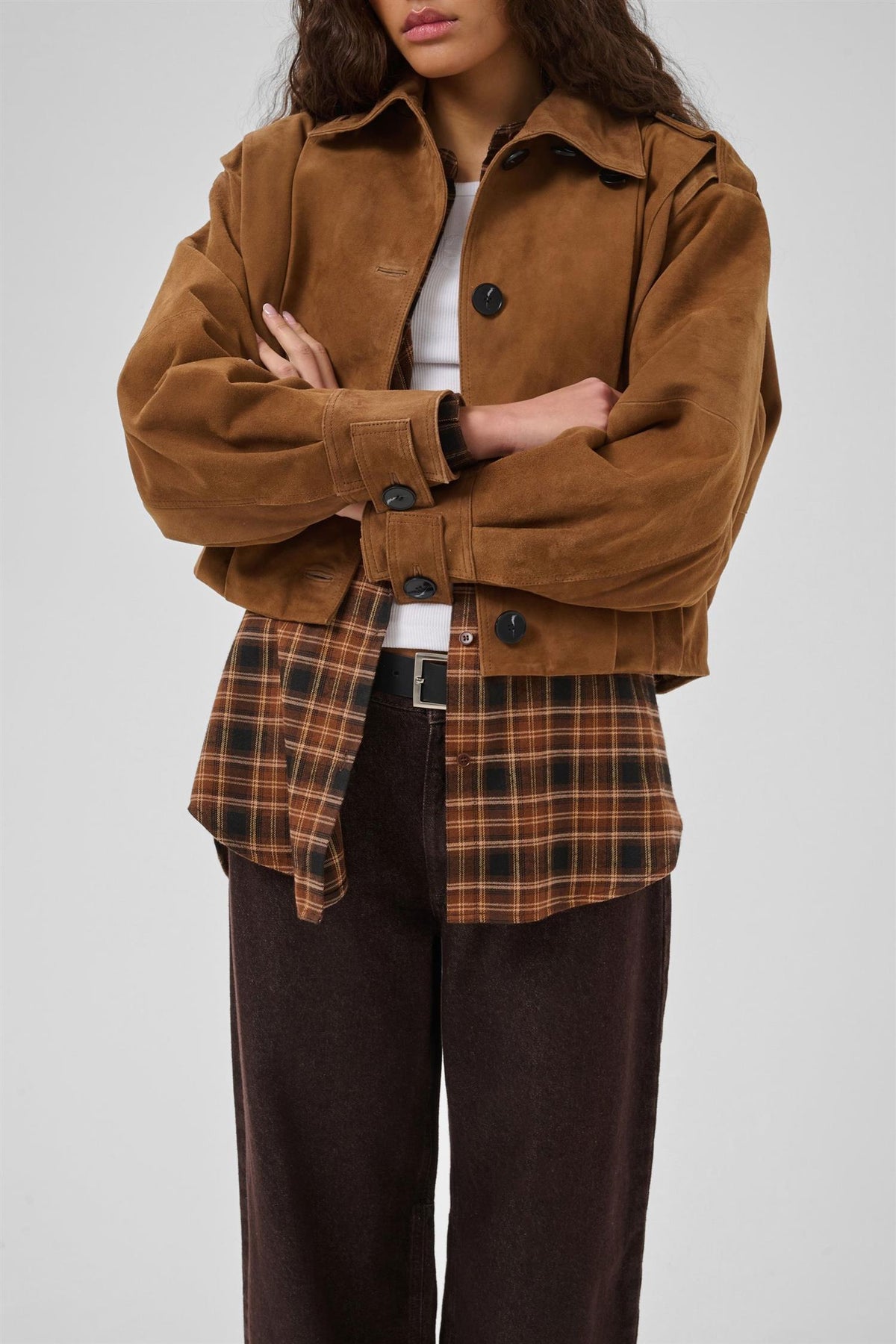 Mwpetra Suede Pleat Jacket