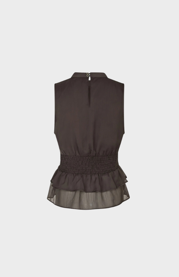 Ansol Solid Chiffon Top