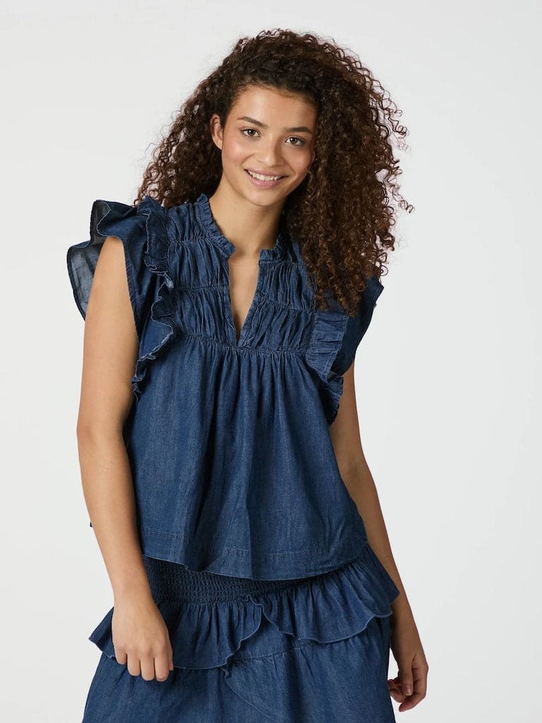 Jayla Denim Top