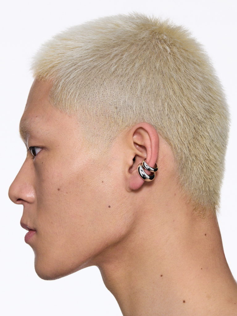 SLETTES Omotesando Chunk Ear Cuff Silver