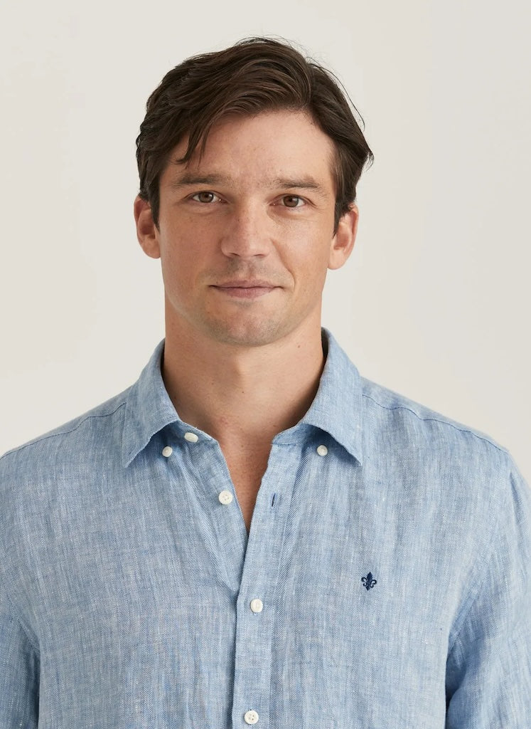 Douglas Linen Herringbone BD Shirt