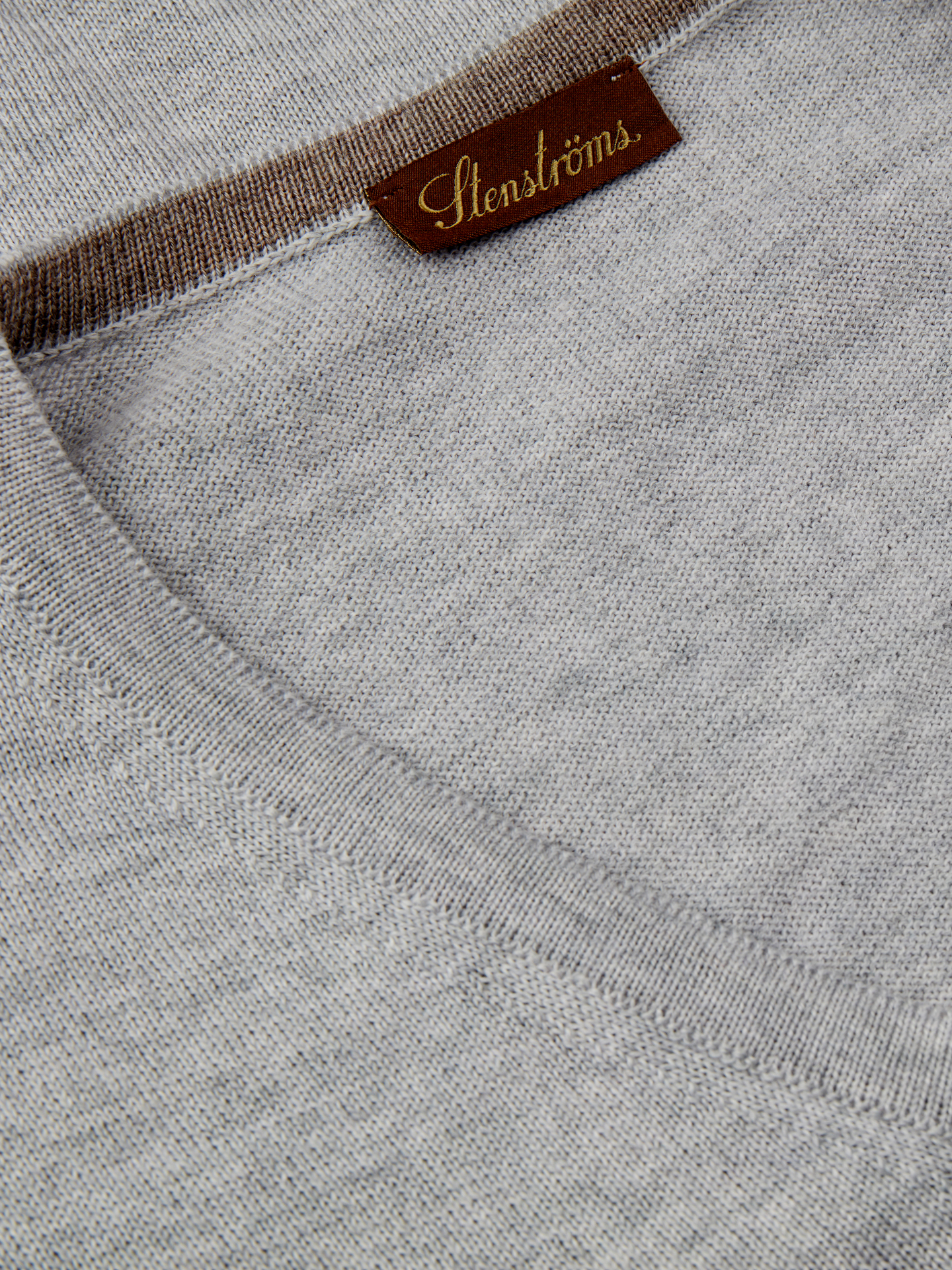 Sweater Knitted V-Neck Merino Wool