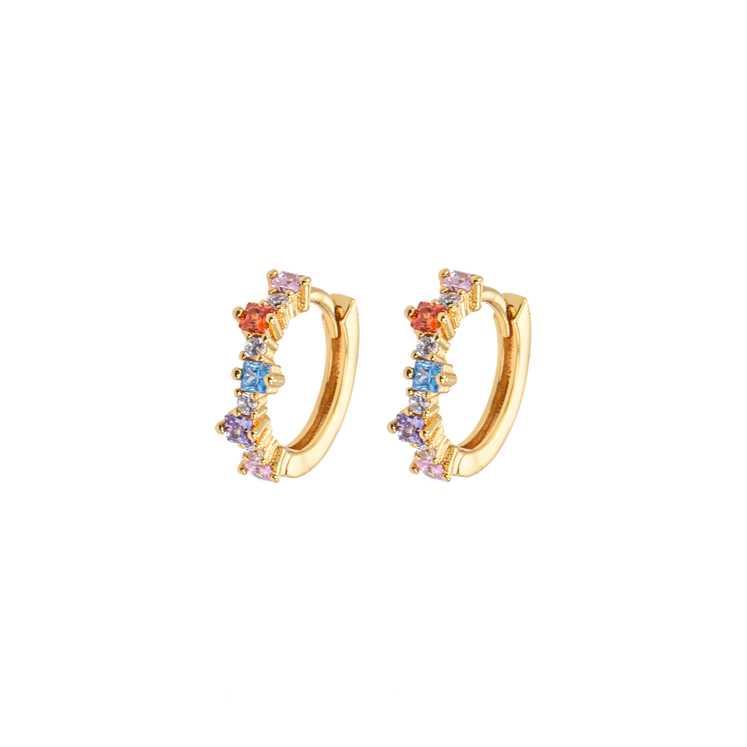 Emilia Mixed Small Hoops Bright