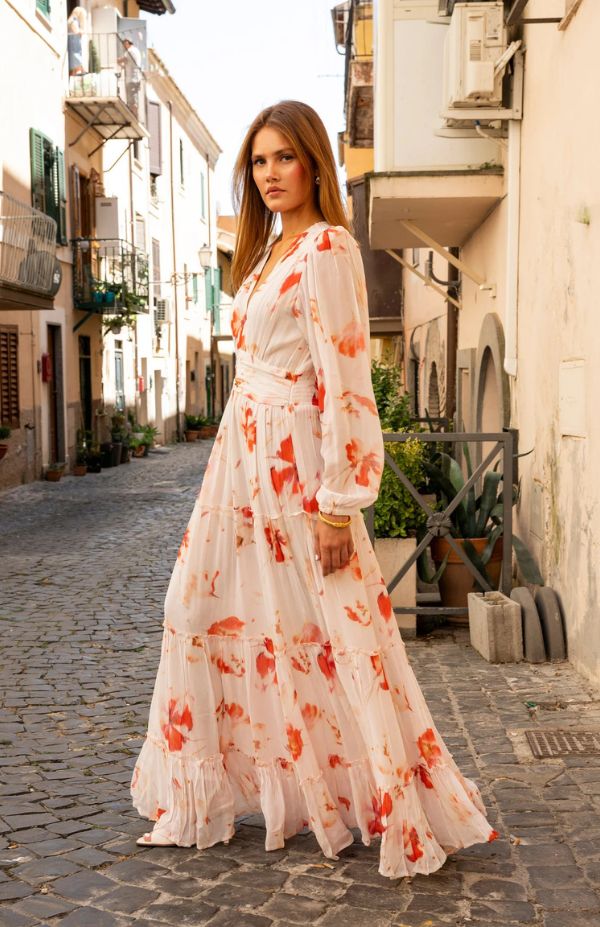 Noor Maxi Dress Rose Bloom