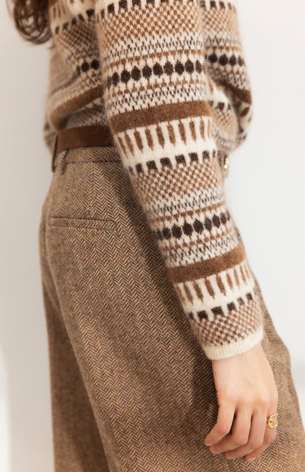 Ava Herringbone Trouser