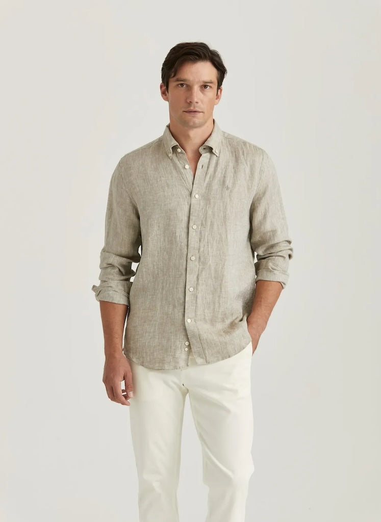 Douglas Linen Herringbone BD Shirt