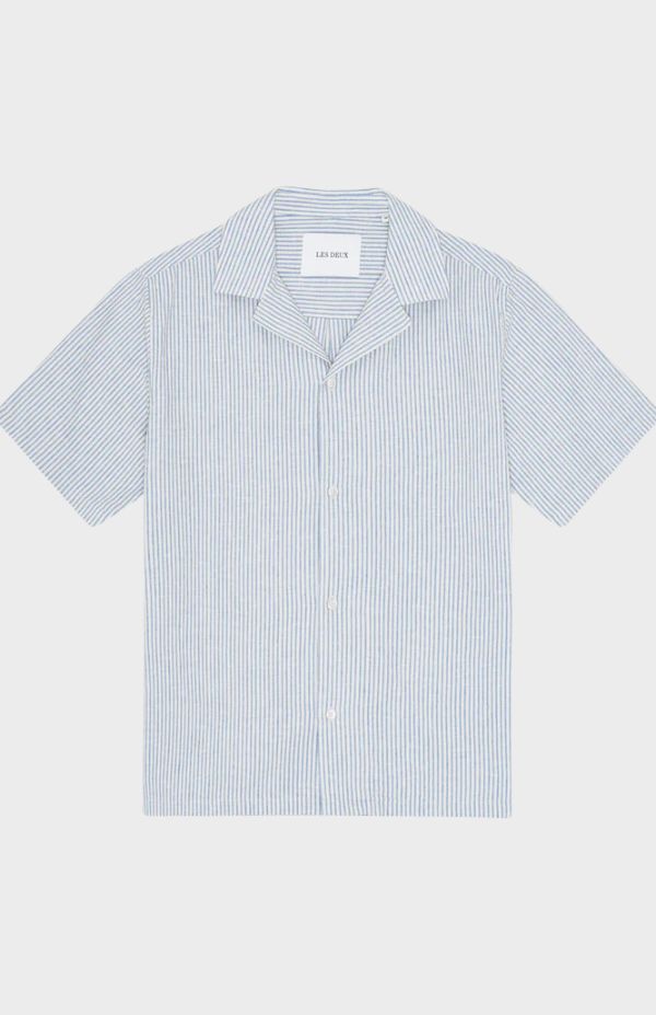 Lukas Stripe Cotton Linen SS Shirt