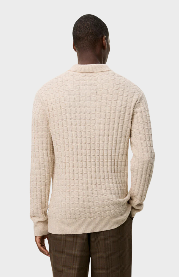 Gustav Squared Structure Polo Knit