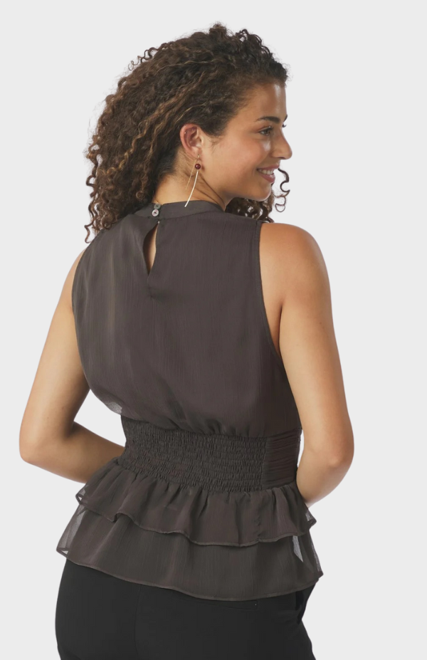 Ansol Solid Chiffon Top