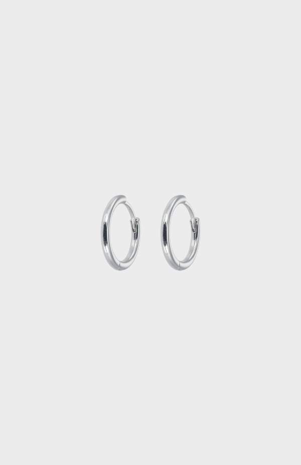 Emilia Medium Silver Hoops