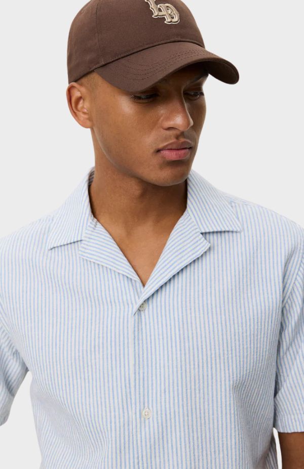 Lukas Stripe Cotton Linen SS Shirt