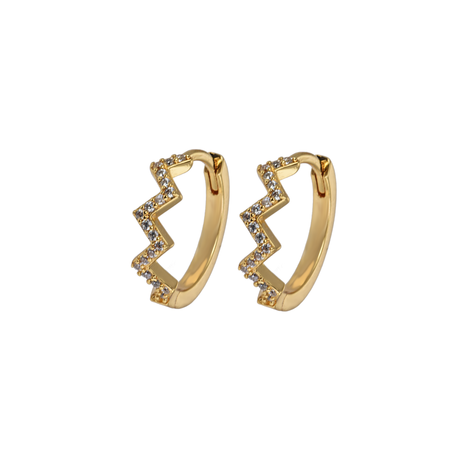 Emilia Medium zigzag hoops