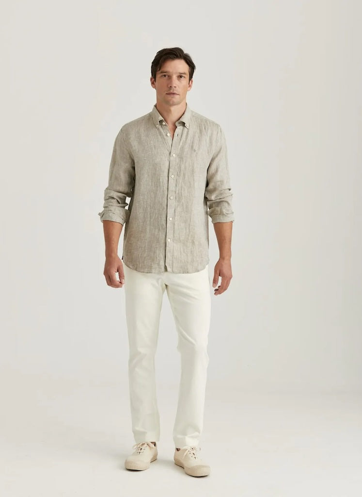 Douglas Linen Herringbone BD Shirt