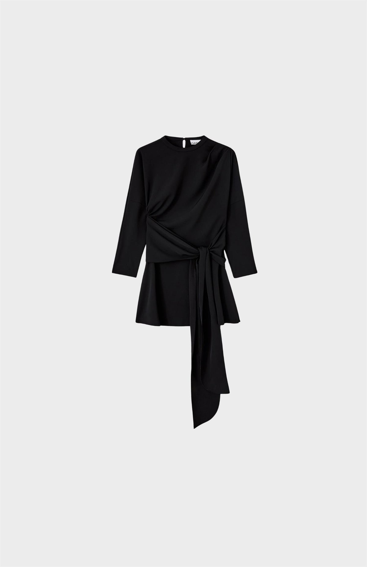 Cady Crepe Draped Mini Dress