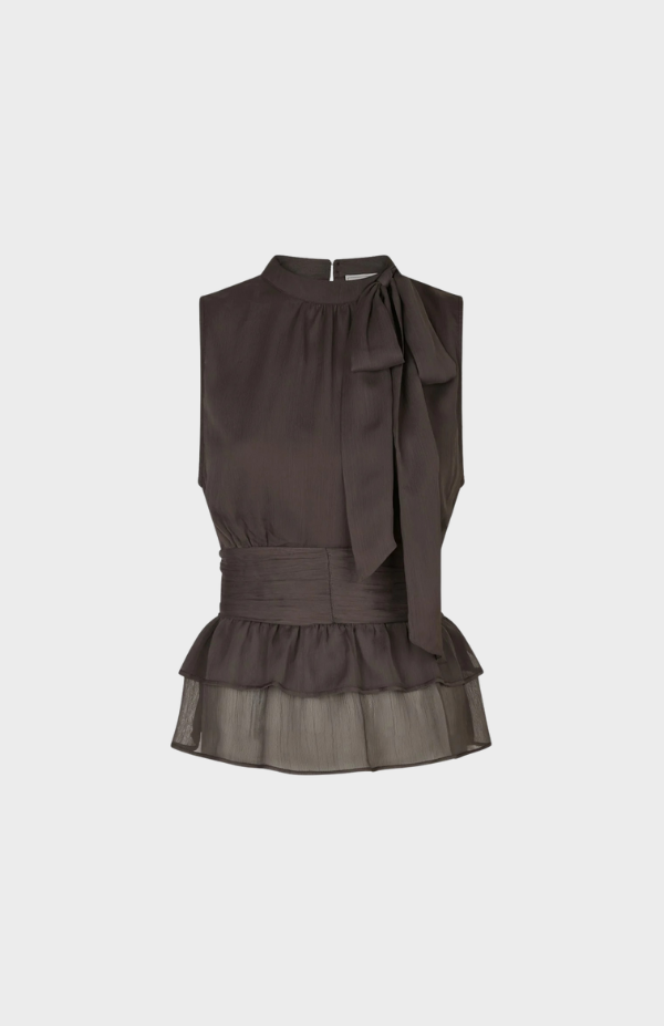 Ansol Solid Chiffon Top