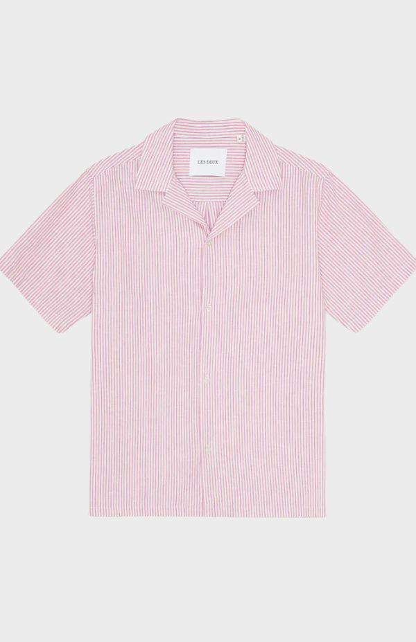 Lukas Stripe Cotton Linen SS Shirt