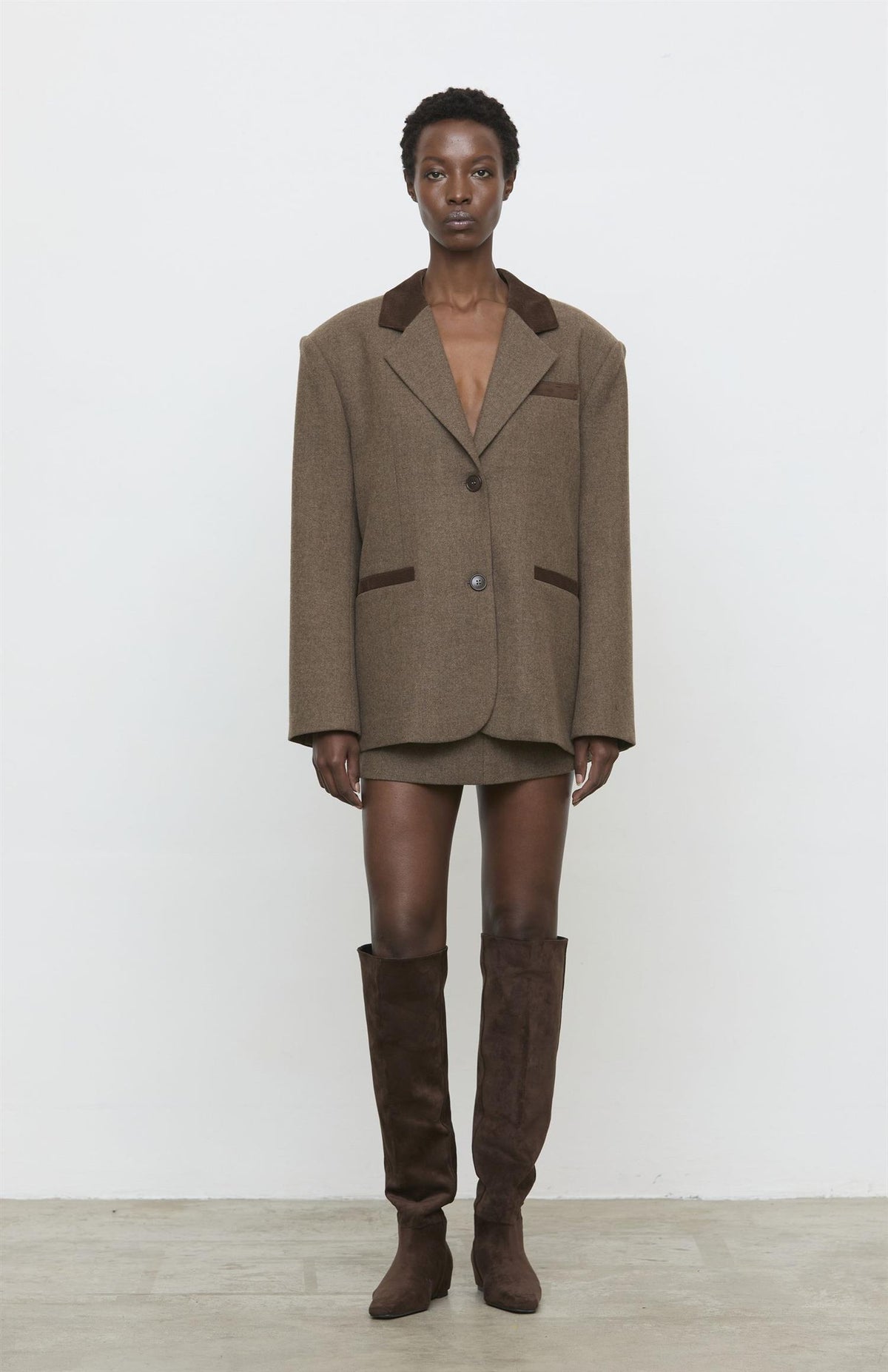 Blazer Contrast Collar