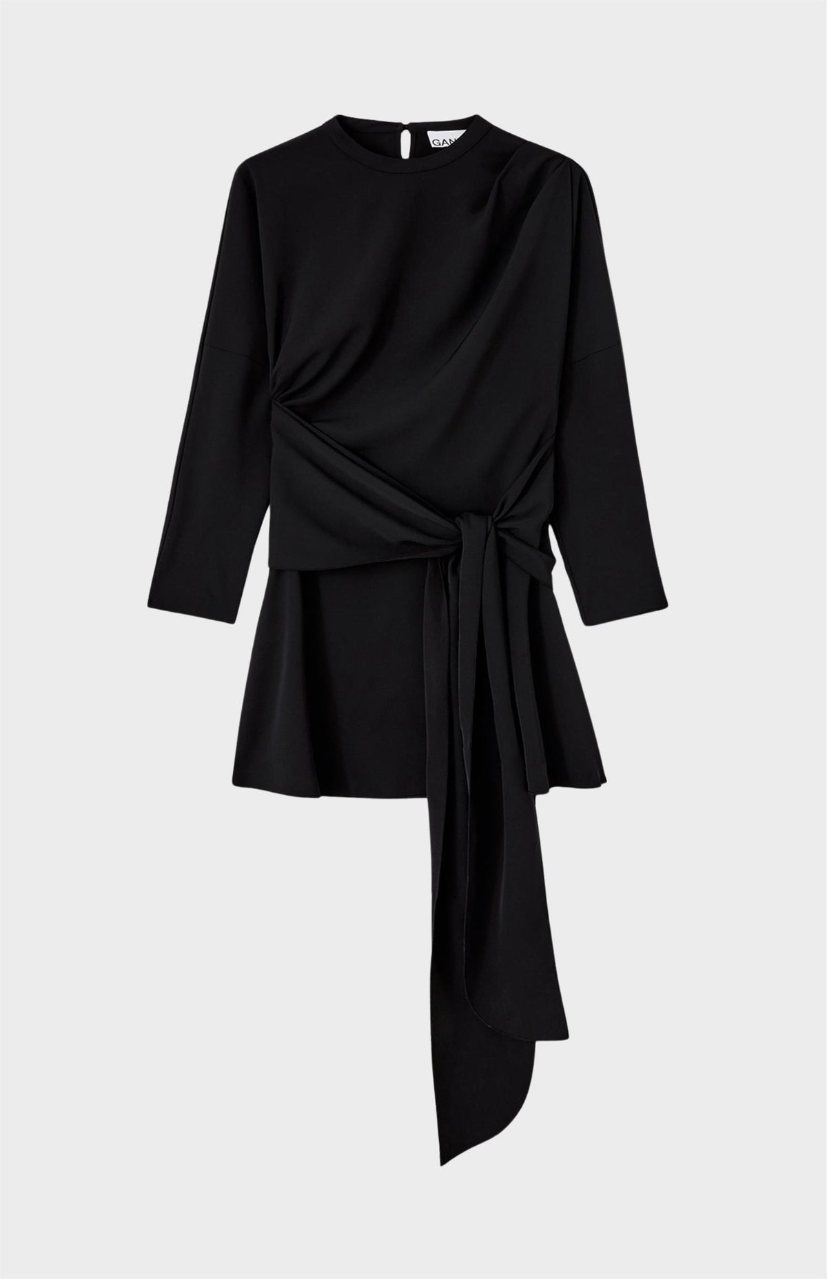 Cady Crepe Draped Mini Dress