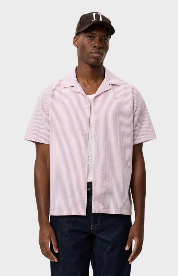 Lukas Stripe Cotton Linen SS Shirt