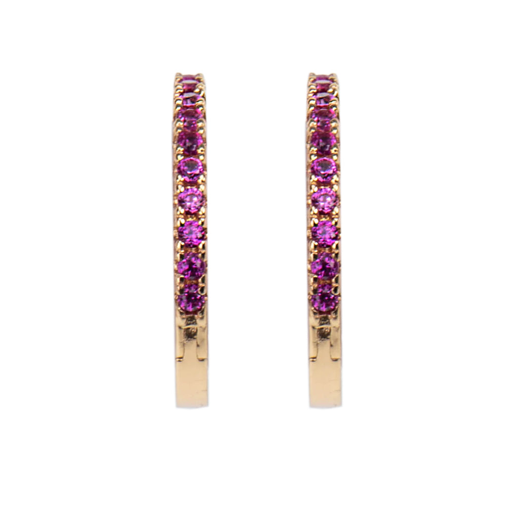 Emilia Medium hoops Cerise