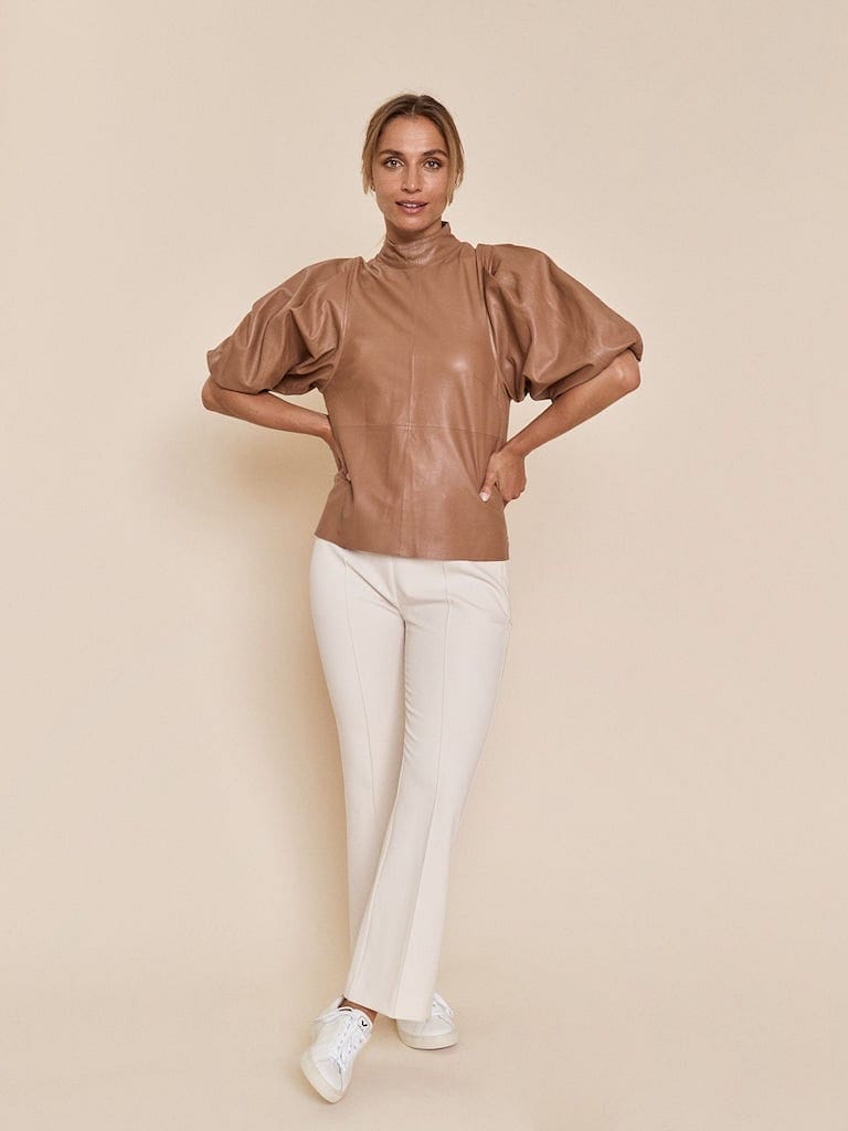 Cassandra Leather Blouse