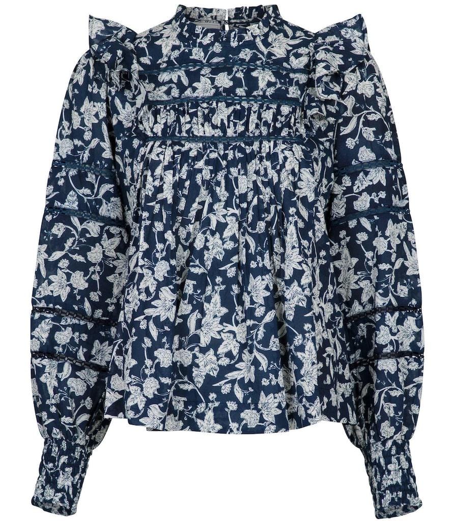 Harmon Stencil Flower Blouse