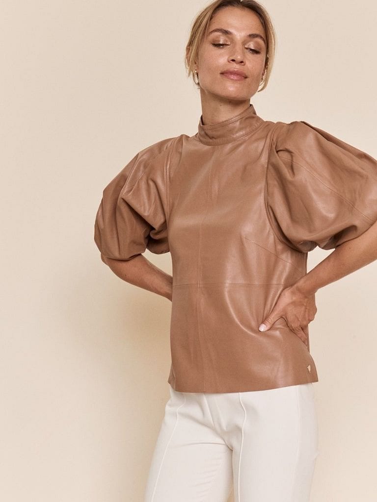 Cassandra Leather Blouse