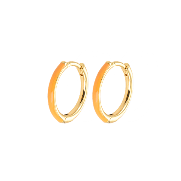 Emilia Medium coated hoops Orange .