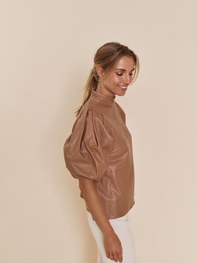 Cassandra Leather Blouse