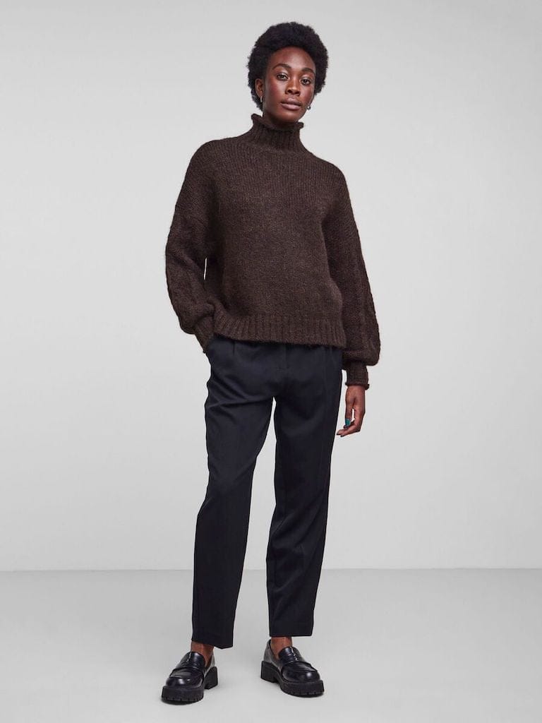 YASSIERA LS HIGHNECK KNIT PULLOVER