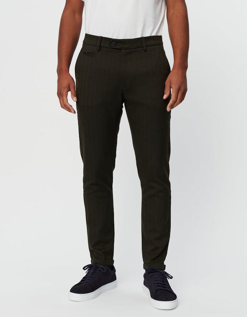 Como Herringbone Suit Pants