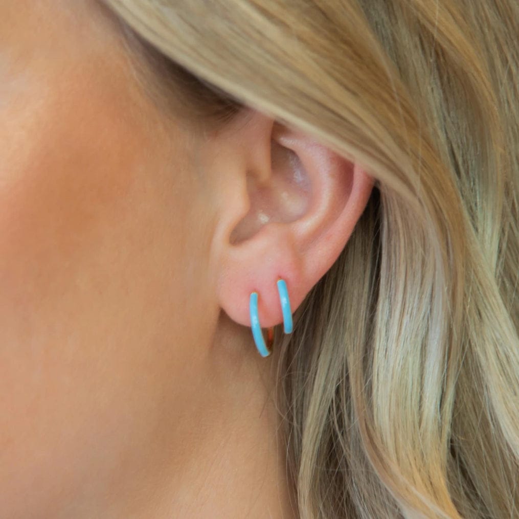 Emilia Small coated hoops Blue