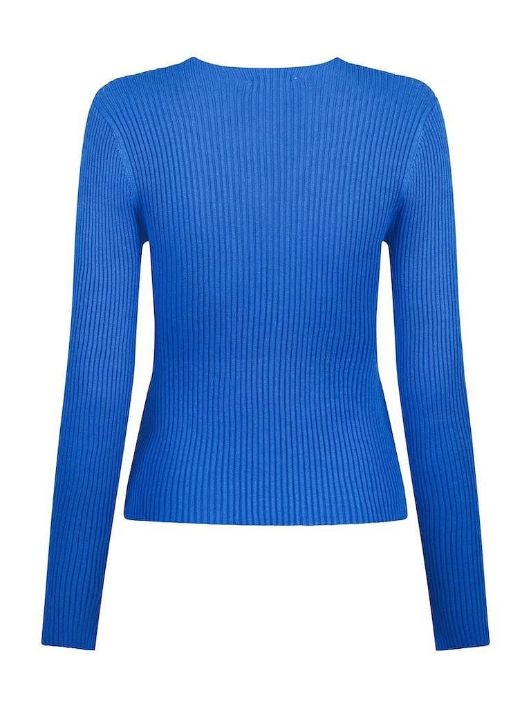 Italy Solid Knit Blouse