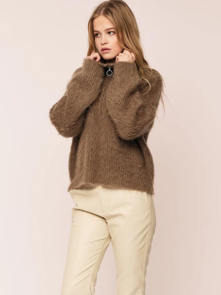 Florie Brushed Zip Knit