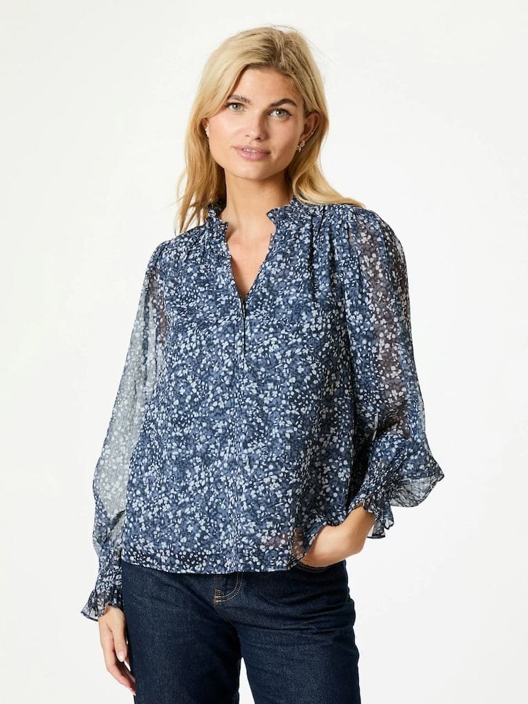 Leia Flower Graphic Blouse