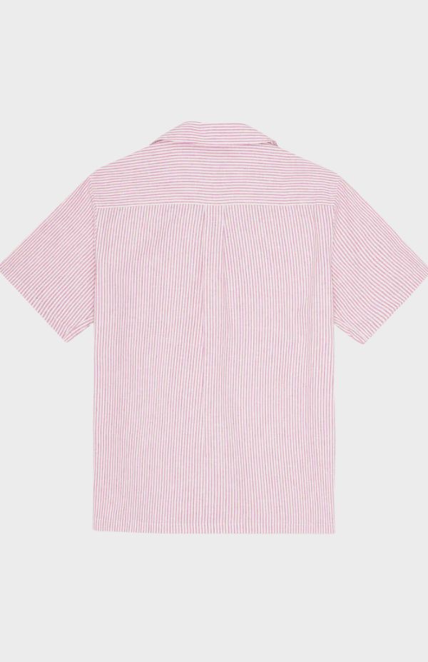 Lukas Stripe Cotton Linen SS Shirt