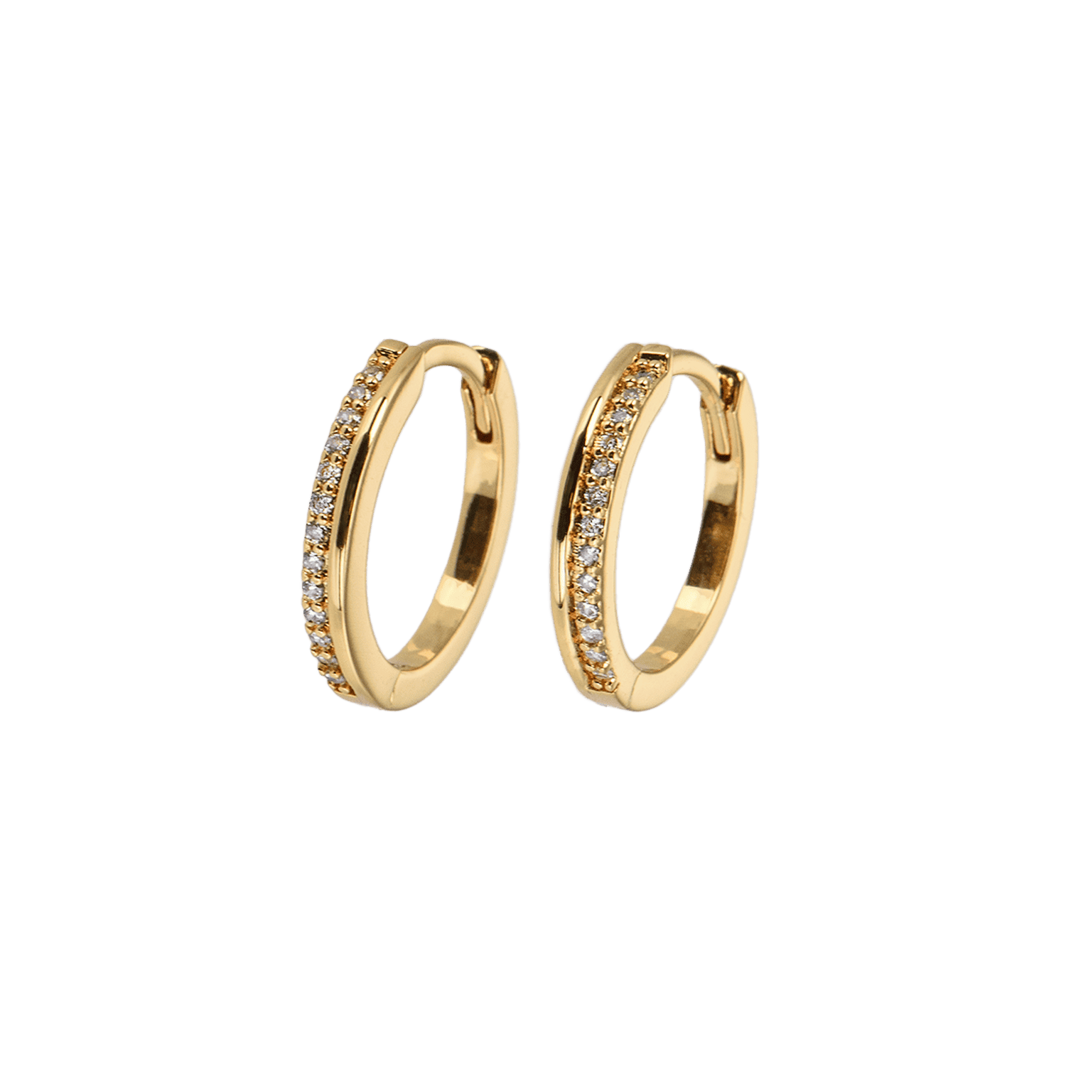 Emilia Medium hoops Gold & White