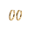 Emilia Medium hoops Gold & White