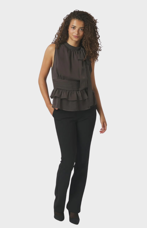 Ansol Solid Chiffon Top