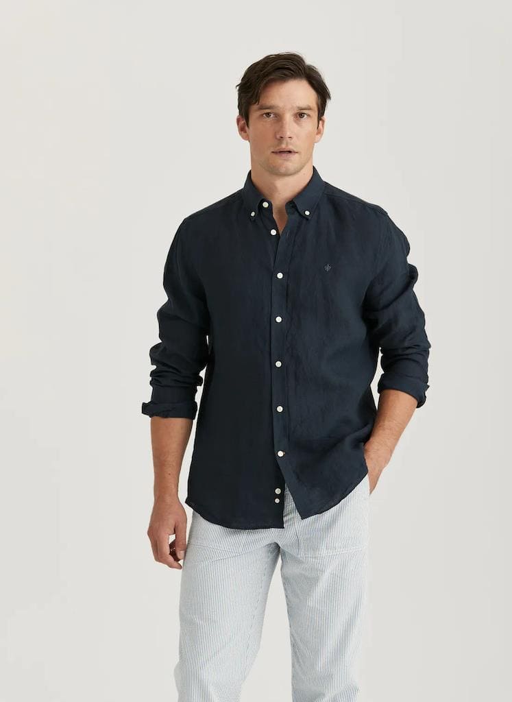 Douglas BD Linen Shirt LS