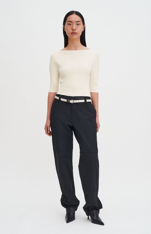 Boatneck Rib Top