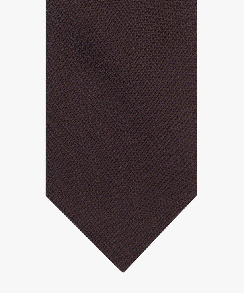 TIE SILK WOVEN BROWN