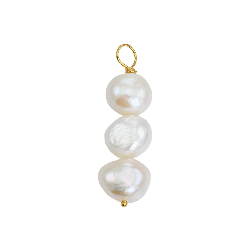 Emilia Triple pearl charm .