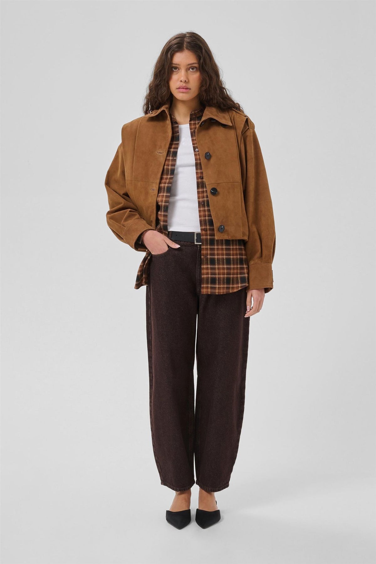 Mwpetra Suede Pleat Jacket