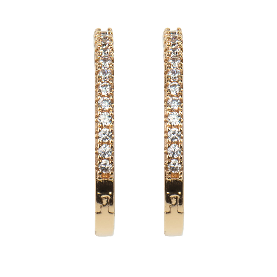 Emilia Large Hoops White