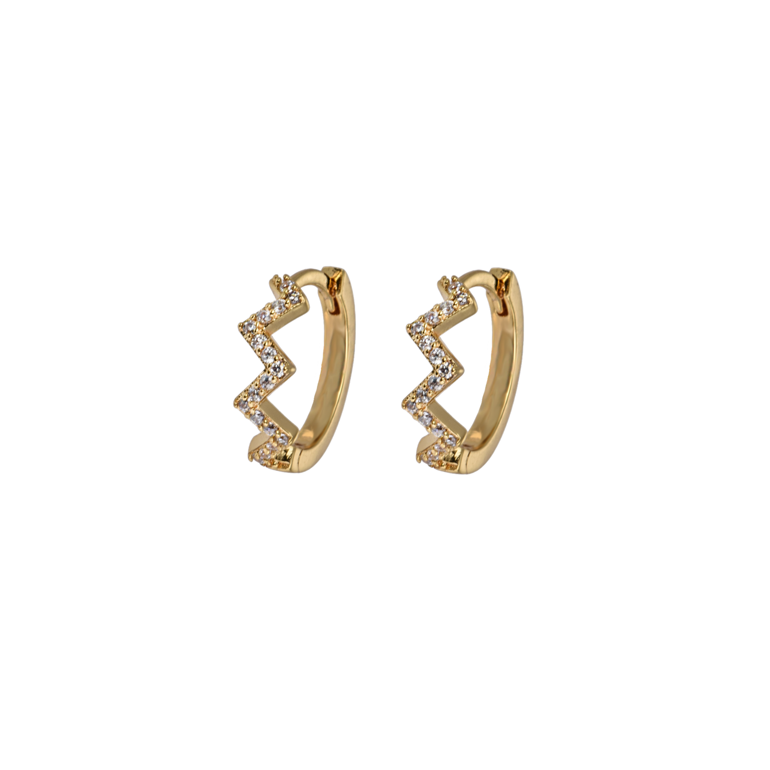 Emilia Small zigzag hoops