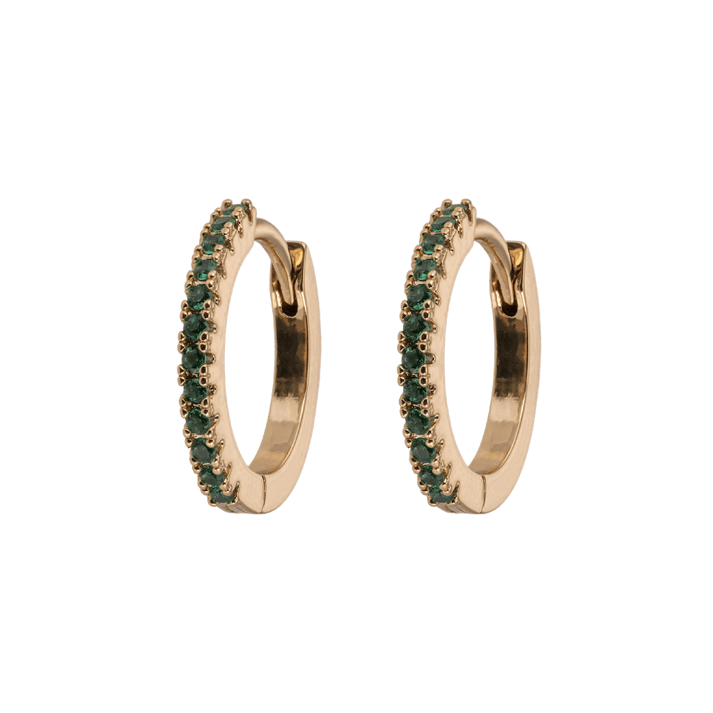 Emilia Medium hoops Green