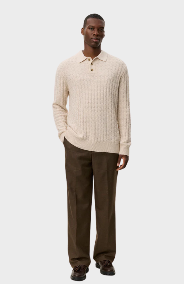 Gustav Squared Structure Polo Knit